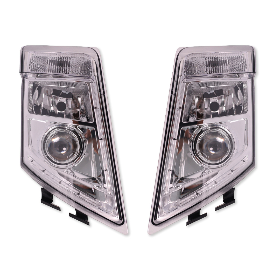 Farol Principal Dianteiro Lado Esquerdo Com Led Caminhão Volvo Modelo Fh13